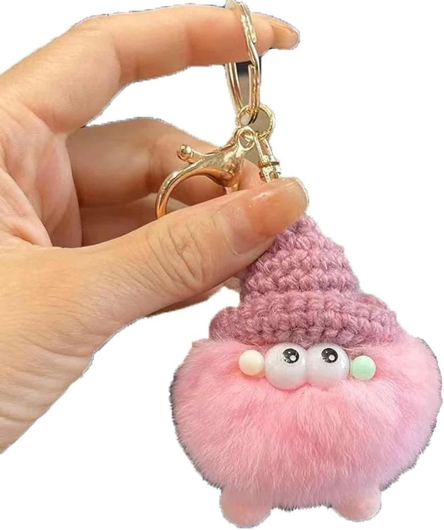 Cute Plush Keychains Cute Kawaii Keychains Plush Keychain For Handbag Backpack Soft Party Favors For WomenPink Shortleg