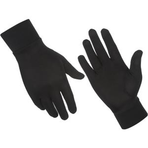 ALASKA BEAR - Natural Silk Liner Gloves Unisex (Large, Black)