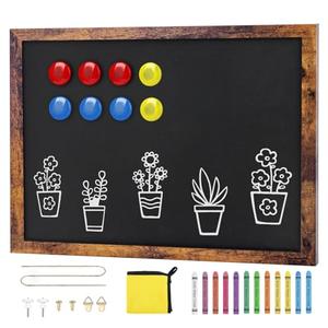 JEFURE Magnetic Chalkboard, 12x16 Inches Blackboard for Wall, Black Dry Erase Board for School, Office, Home, Bar and Restaurant Menu