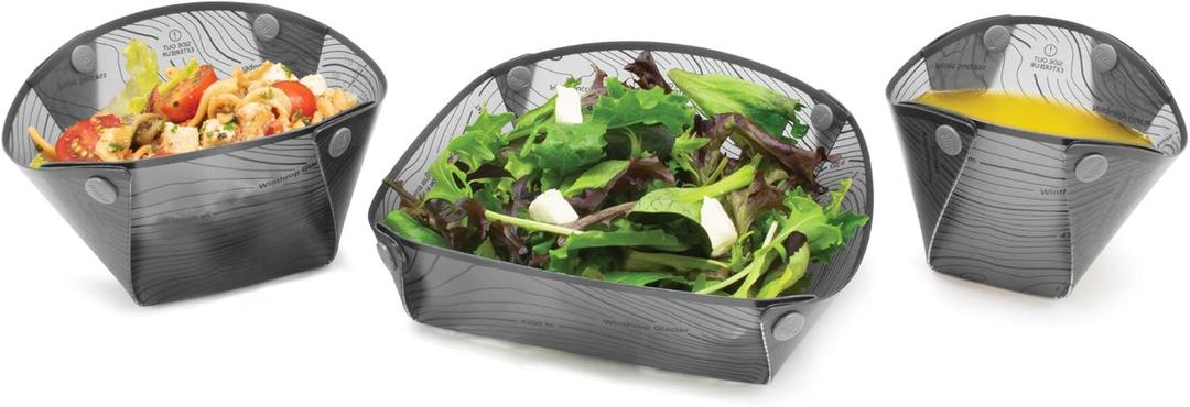 Fozzils Snapfold™ Solo Pack (Cup, Bowl, Dish), Gray