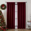 Simplebrand Ava Burgundy Blackout Curtains for Bedroom 84 Inch Length 2 Panels Set, Solid Thermal Insulated Privacy Nursery Window Treatment Curtains Blackout Drapes, W40 x L84 Inch, Burgundy