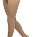 KBVOT Fleece Lined Tights Women Sheer Warm Pantyhose Leggings Fake Translucent Thermal Winter Thick Tights for Dresses (X-Small, Skin Stirrup)
