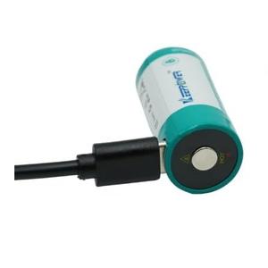 Keeppower 18350 Protected Li-ion Battery Low Drain Rechargeable with Type-C Port 3.6V 1200mAh Included with a 2-in-1 USB-C Cable (1 Pack)