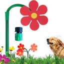 Crazy Daisy Sprinkler - 360° Rotating Dancing Crazy Daisy Water Sprinkler for Lawn Garden, Funny Sunflower Water Sprinklers for Dogs, Also a Flower Sprinkler and Flower Sprinkler for Dogs (Red)