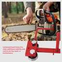 Chainsaw Bar Rail Closer Tool, Cast Iron Steel Chainsaw Bar Rail Tightening Repair Tool, Adjustable Chainsaw Accessories for Chain Grinding, Fits Different Gauge Accessories Bars(Red)