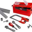 Little Tikes Creative Construction Tool Box Set with 9 Accessories, Pretend Play Construction Set, for Boys and Girls Ages 3+ Years