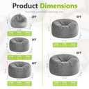 Homguava 5FT Bean Bag Chairs for Adults,Giant Adult Bean Bag Chair,BeanBag