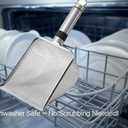 Stainless Steel Cat Litter Scoop  Anti-Stick Litter Shovel with Hook, Rust-Proof & Heavy Duty Cat Litter Scooper for Clumping Litter, Easy to Clean & Store (0.08in*0.08in)