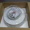 Canarm Adira 14-Inch LED Flush Mount Ceiling Light, White Acrylic Drum, Integrated Dimmable LED, Modern Lighting for Bedroom or Kitchen