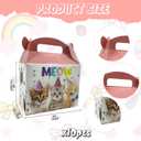 2 x 10Pcs Cat Party Favors Treat Boxes Kitten Theme Gift Boxes Goodies Boxes for Kids Birthday Party Supplies Baby Shower Cat Theme Party Decorations (colorful)