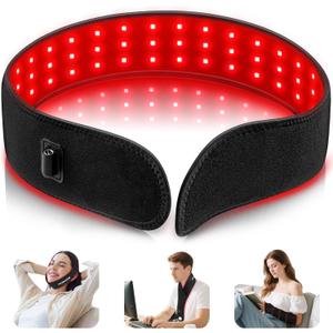 Red Light Therapy Belt for Body, Near Infrared Light Therapy for Face Neck 15W Wearable Red Light Neck Wrap with Timer Belt for Chin Hand Wrist Knee Unisex Gift