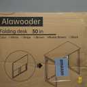 WOHOMO Folding Desk for Small Spaces, 31.5 Inch Foldable Computer Desks, Small Desk for Home Office, Study, Bedroom, Space Saving Writing Work Computer Table, Easy to Fold, Rustic Walnut (Brown)