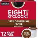 Eight O'Clock Coffee Colombian Peaks Keurig Single-Serve K-Cup Pods, Medium Roast Coffee, 72 Count (EXP 09/06/26)