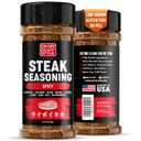 Steak Seasoning Spicy Blend Mix - Gluten Free & Low Sodium Hot Meat Seasoning for Beef, Ribeye & New York Strip Steaks. Spicy Steak Seasonings for Grilling. Gourmet Steaks Spices Salt. BBQ Rub. 4.5oz (EXP 12/10/26)