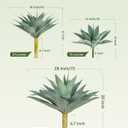 Velener Artificial Outdoor Blue Agave Plant - Small Size UV Resistant Fake Agave Plants for Indoor and Outdoor Decor(28 Inch)-2 Pack