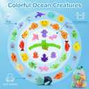 AUUGUU Magnetic Fishing Pool Toys Game, Water Table Bathtub Bath Toy - Pole Rod Floating Fish, Birthday Party Gifts for Toddler Age 3 4 5 6 Year Old, Kids Outdoor Toys