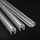 KOLAKO Shower Door Seal, 3PCS x 39.37 Inch Glass Door Sweep for 3/8Inch Frameless Shower Doors Side Seal Strip U-Type Waterproof Sealing Jam to Stop Leak