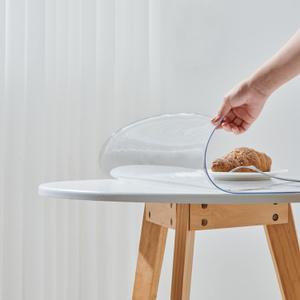 Diameter 36 Inches Round Clear Table Cover Protector, 2.0mm Thick Waterproof Oil Proof Plastic Tablecloth Protector Circle Desk Top Pad Mat for Round Dining Room Table (DIA 36 Inches, Round Clear 2.0mm)