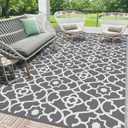 HEBE Outdoor Rug Waterproof 6x9, Plastic Straw Rug Camping Rug, Reversible Outdoor Patio Rugs RV Mat Clearance, Indoor Outside Floor Carpet for Porch,Deck,Camper,Balcony,Backyard