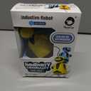 Mini Magic Inductive Robot Toy Tracer Bot Interactive STEM Toy Follow Black Line with LED Light Educational Toys for Kids (Yellow)