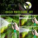 5 x Garden Hose Nozzle with High Pressure, 100% Heavy Duty Metal High Pressure Hose Nozzle with 4 Spray Patterns, Thumb Control On Off Valve for Lawn Plant Watering, Washing Car,Washing Pet and Home Use