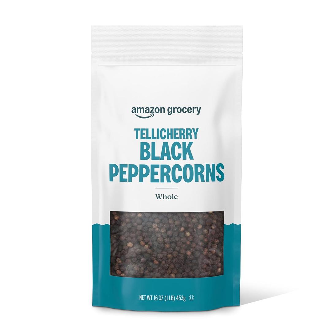Amazon Grocery, Tellicherry Whole Black Peppercorn, 16 Oz