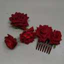 4 Pieces Rose Flower Hair Clip Big Rose Brooch Floral Clips Mexican Flower Hair Accessories for Woman Flamenco Dancer Bridal Party Wedding
