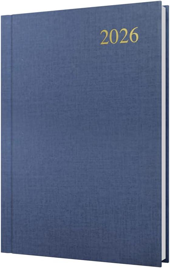 Collins - Essential - 2026 12 Month Calendar Year Planner, Day-To-Page Diary, A5 Hard Cover - Grey (ESSA51.98-26)