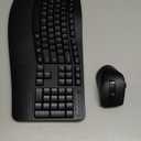 Wireless Keyboard and Mouse Combo, 2.4G Full Size Wave Keys Ergonomic Keyboard with Wrist Rest and 3-Level DPI Adjustable Wireless Ergonomic Mouse for Windows, Mac OS Desktop/Laptop/PC(Black)