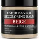 Laxmorph Leather Color Restorer, Recoloring Balm, Scratch Remover, Dye, Paint, Repair Kit for Furniture, Couches, Car Seats, Shoes, Bags, Beige