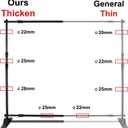 Photo Backdrop Stand - Heavy Duty Banner Holder Adjustable Photography Poster Stand - Height Up to 8x8 ft for Trade Show, Photo Booth, Parties, Wedding, Birthday, Photoshoot Background