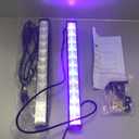 2 Pack 42W LED Black Light Bar, Blacklight with 6FT Cord+Switch+Plug, Glow in The Dark Black Lights Party Supplies for Halloween Decorations, Poster, Body Paint, Classroom, Bedroom