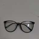 Gaoye Blue Light Blocking Glasses - Trending Round TR90 Frames, Metal Arms, UV400 Protection - Matching Soft Case (*1-light Black Frame/Transparent Lens)