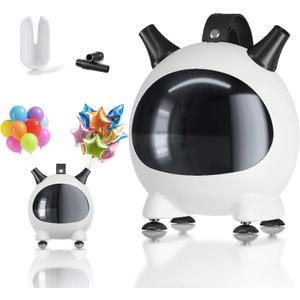 Balloon Pump Electric, Portable Balloons Inflator Air Pump Dual Nozzle, 110V Small Electric Balloons Blower Machine Corded, 600W for Latex Foil Balloon Arch Garland Party Decorations Supplies