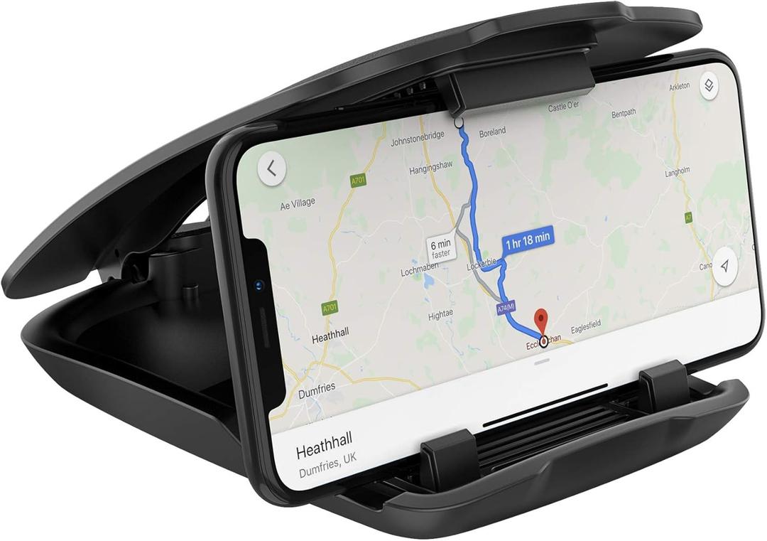 WixGear GPS Holder for Car, GPS Dash Mount for Garmin, Nuvi Drive Dezl Drivesmart, Tomtom, Magellan Roadmate, Rand McNally, Navman, Dash Anti-Slip Vehicle Phone Holder Compatible with All Smartphones