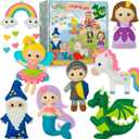Craftorama Sewing Kit for Kids, Fun and Educational Fairytale Craft Set for Boys and Girls Age 7-12, Sew Your Own Felt Animals Craft Kit for Beginners, 165 Piece Set