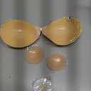 Invisible Strapless Sticky Bra Push up for Women, Ultra Adhesive Bra for Backless Dress, Cleavage Bra Lift Novelty Bras (B Cup, Light Beige)