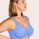 HSIA Minimizer Bras for Women Plus Size, Full Coverage Coolcomfort T Shirt Unlined Bra with Underwire for Heavy Breast (Blue) 34DD