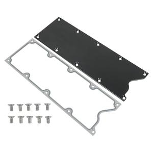 LS Gen 3 (III) Valley Cover Plate Kit with Gasket and Seals (Bolt)Low Profile and Non Knock Sensor Hole Compatible with GM LSX LS1 LM7 LR4 LQ4 LS6 L59 LQ9 LM4 L33 Chevy GMC Silverado Sierra SUV Black