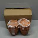 Riseuvo 5 Inch Terra Cotta Pots with Saucer - 6 Pack Clay Flower Pots with Drainage, Great for Plants, Crafts, Wedding Favor (5 inch)