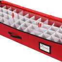 Sattiyrch Christmas Ornament Storage Box,Box Contributes Slots for 96 Holiday Ornaments 3-Inch Underbed Storage