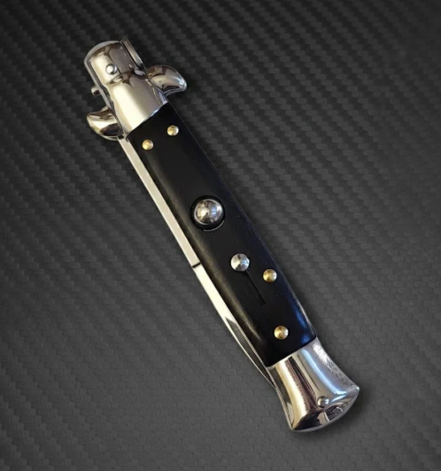 Outdoor Folding Knife for Camping & Hiking Survival Knife - Sharp Hunting Knife with Belt Clip - Fishing Knife One-Handed Knife (Black)