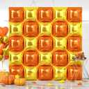 NISOCY 25PCS Orange Gold Square Foil Balloons Wall Backdrop Metallic Autumn Fall Balloons Tunnel Arch Kit for Thanksgiving Friendsgiving Birthday Halloween Baby Shower Fall Color Party Decorations