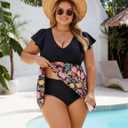 Edelqual Women's Plus Size Tankini Swimsuits Swim Dress Tummy Control Bathing Suits Two Piece High Waisted Swimwear 2025 (XL)