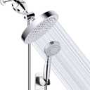 Taiker Filtered Shower Head, High Pressure Rainfall Shower Head/Handheld Shower Filter Combo, Luxury Modern Chrome Plated with 60'' Hose Anti-leak with Holder (Silver)