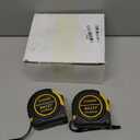 Lichamp 27FT/8M SAE and Metric Tape Measure 2 Pack, Retractable and Easy Read Measuring Tape Bulk Set, Min 1/8 inch Fraction and 1mm Scale