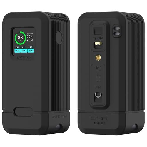 Silicone Case for Anker Prime Power Bank 20,000mAh 200W 1/4-inch nut Hole, TF/SM Card Storage Reserved Only Compatible with Anker 200W Prime Power Bank Protective Cover Dustproof Soft (Black)