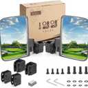 10L0L Golf Cart Mirror, No Drilling Extra Large Side View Mirror Universal for Yamaha, Club Car, EZGO, Folding Side Rear View Mirrors Adjustable 180 Degree