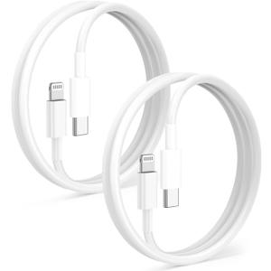 for iphone14 USBC to Lightning Cable 3 Foot[Apple MFi Certified] iPhone Charger,2 Pack Lightning Cord,Fast Apple Charging Cords,for iPhone 14/13 /12 Pro/Max/11Pro/XS/Max/XR/X/8Plus (White)