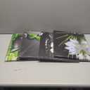 VVOVV Wall Decor Zen Wall Decor Zen Stone Elegant Lotus Flower Painting Green Bamboo Wall Pictures Bathroom Spa Room Decor Framed Gallery Wrap 12"x16"x4 Panels